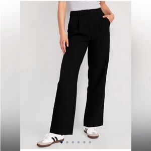 Old Navy Taylor Extra High Rise Wide Leg Black Trouser Pants Size XL